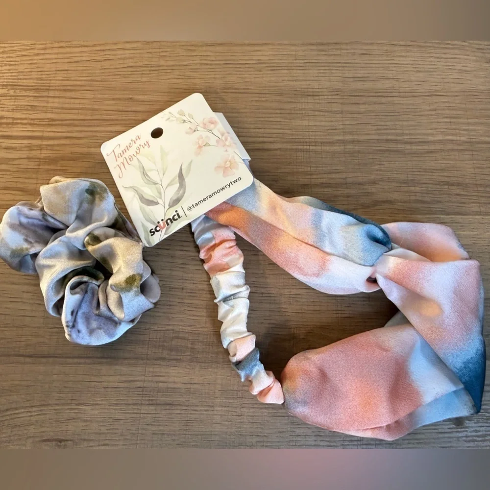 Neutral Hair Accessories Bundle - Scrunchies & Headband (6 pcs)
